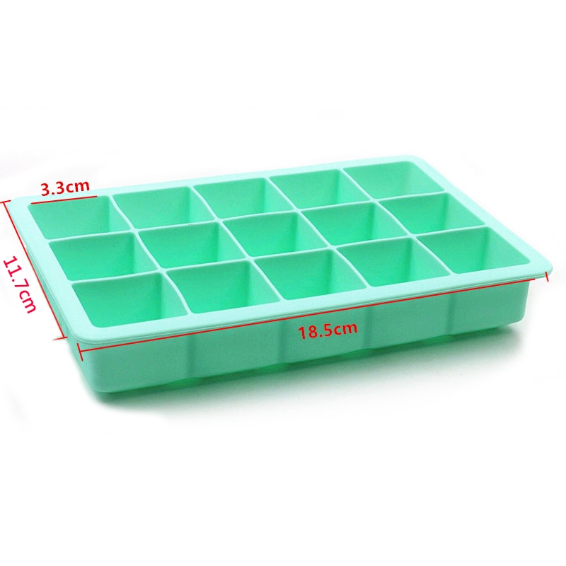 Ice Tray with Lid Silicone Cube Mold