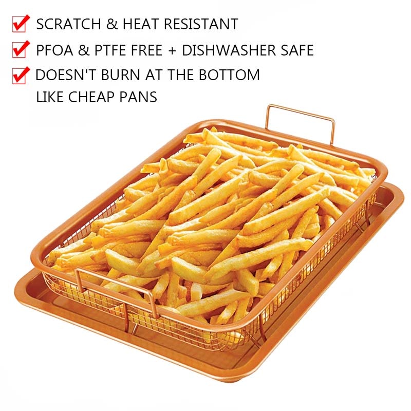 Copper Mesh Oven Grill Tray