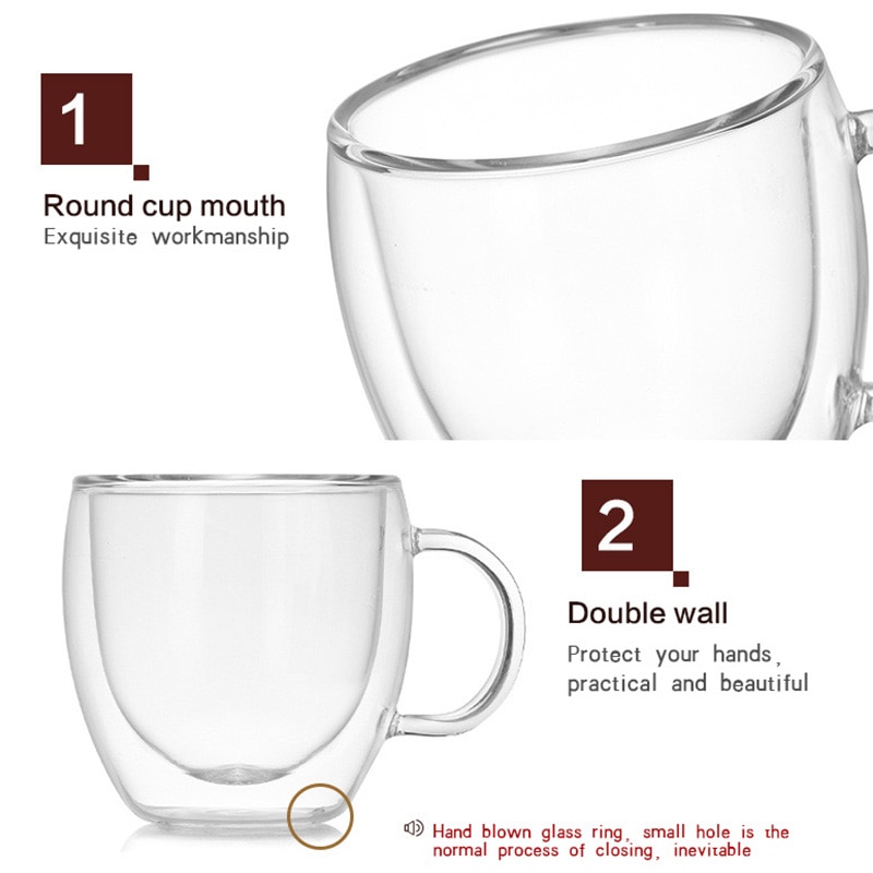 Double Wall Cup Glass Drinkware