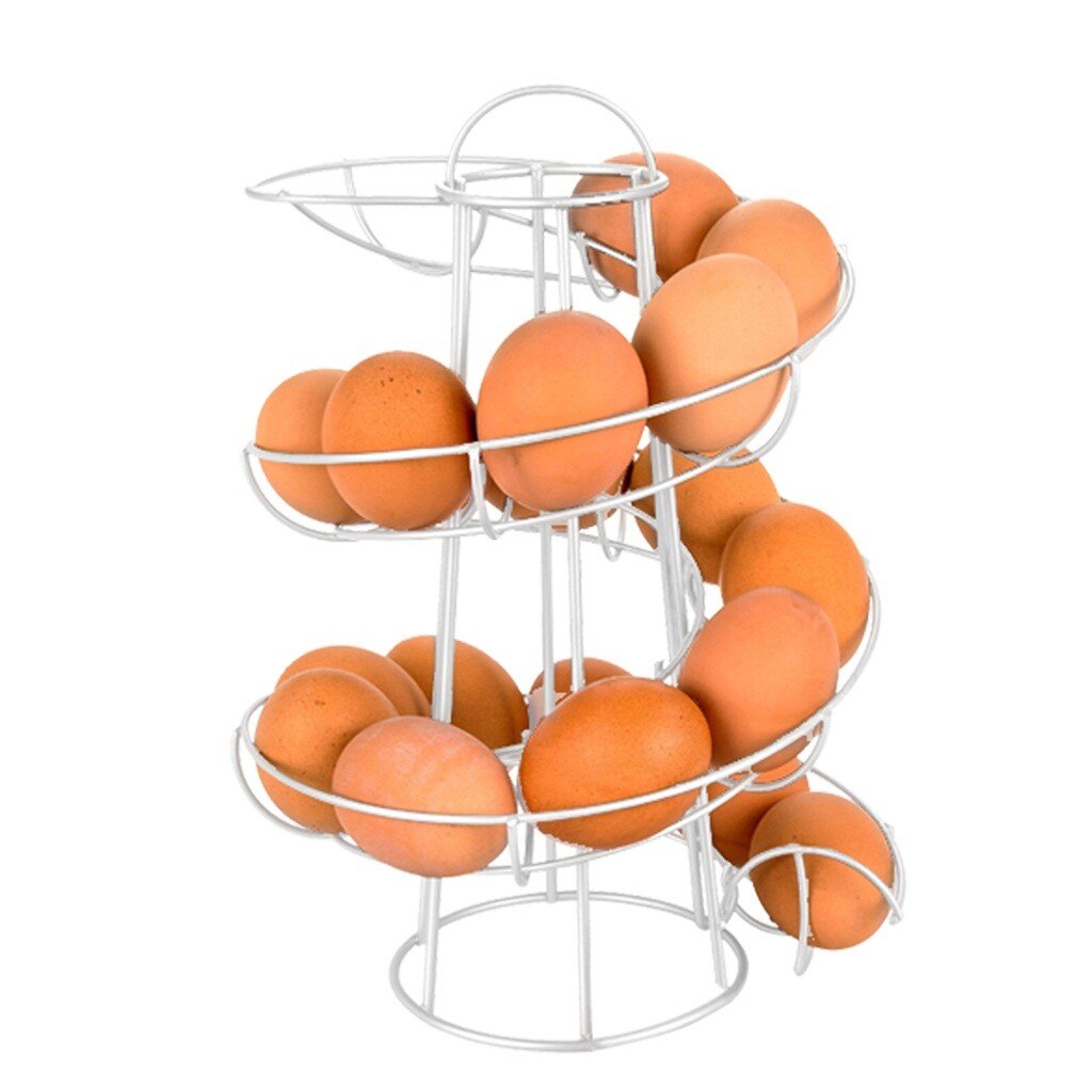 Egg Rack Iron Spiral Dispenser