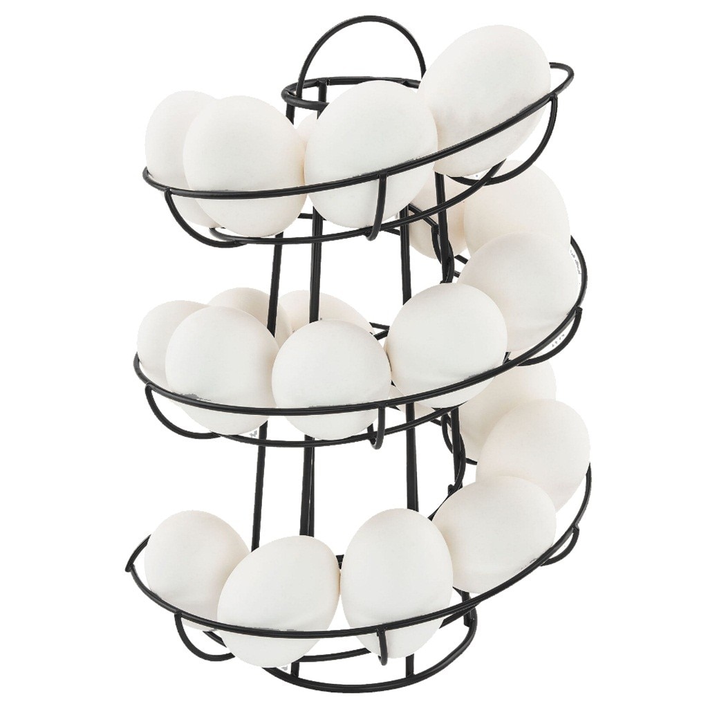 Egg Rack Iron Spiral Dispenser