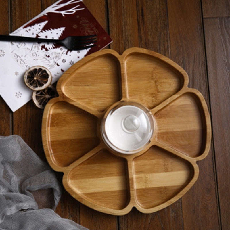 Nuts Plate Flower-Shaped Serving Tray