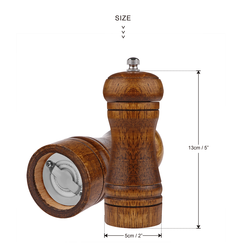 Wooden Pepper Grinder Spice Container