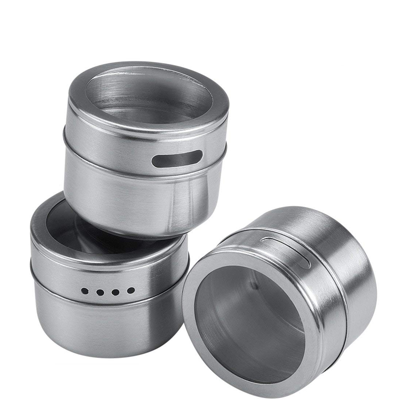 Magnetic Spice Jars Seasoning Steel Cans