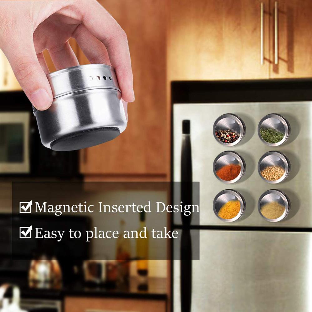 Magnetic Spice Jars Seasoning Steel Cans