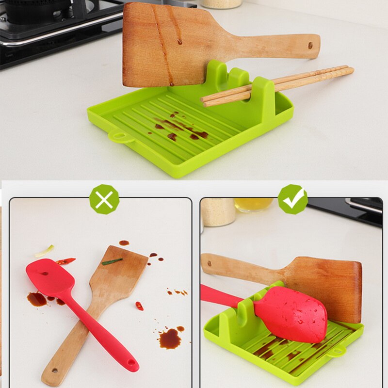 Spatula Holder Silicone Rest Pad