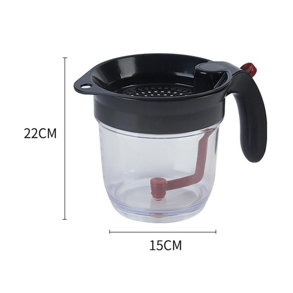 Gravy Separator Fat Filter with Strainer