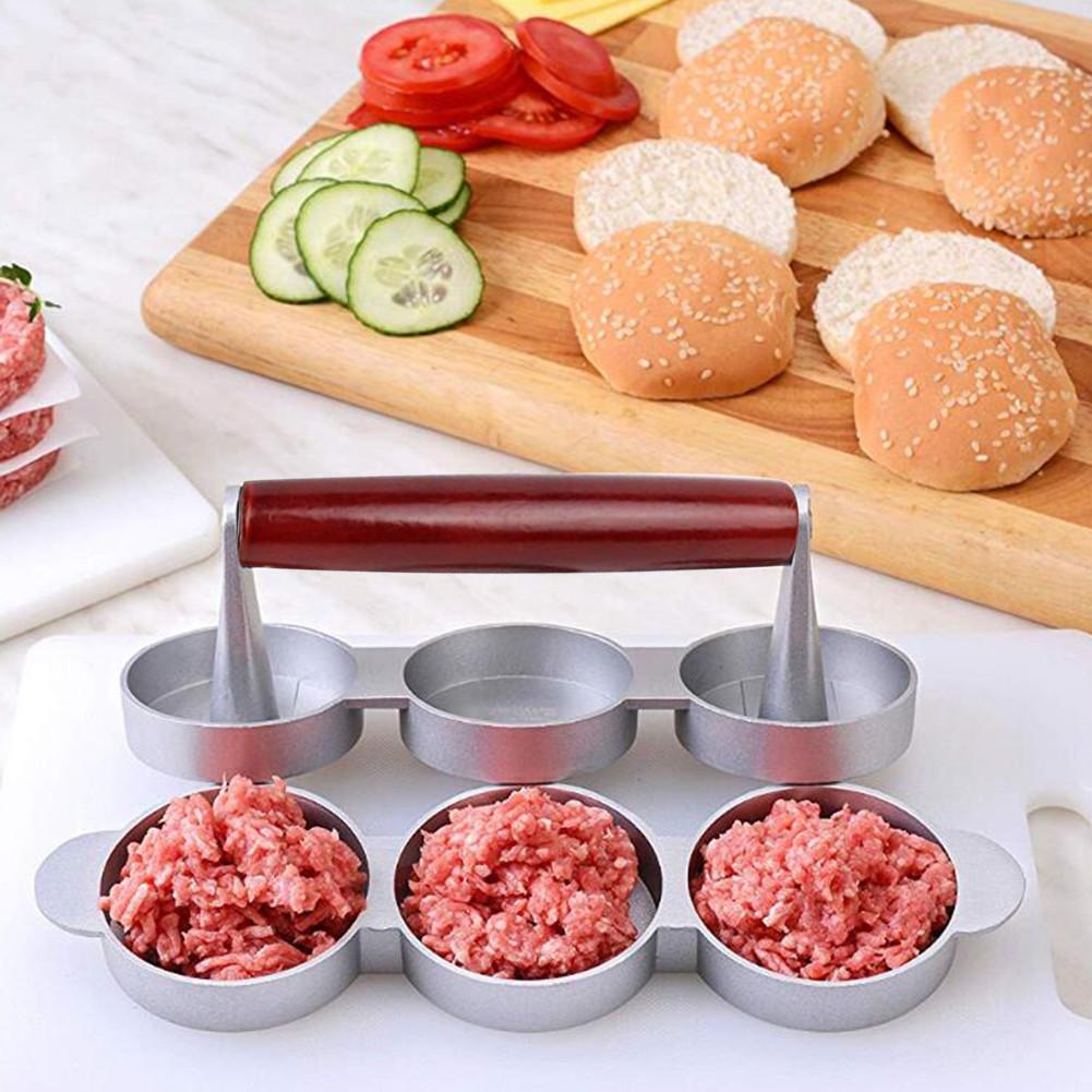 Hamburger Patty Press 3-Slot Tool