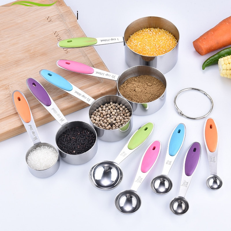 Metal Measuring Cups and Spoons Set