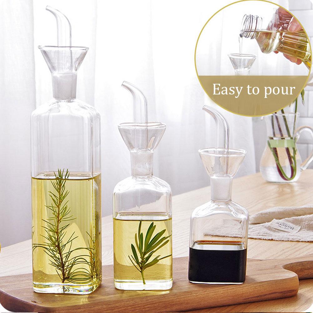 Glass Oil Bottle Sauce Container