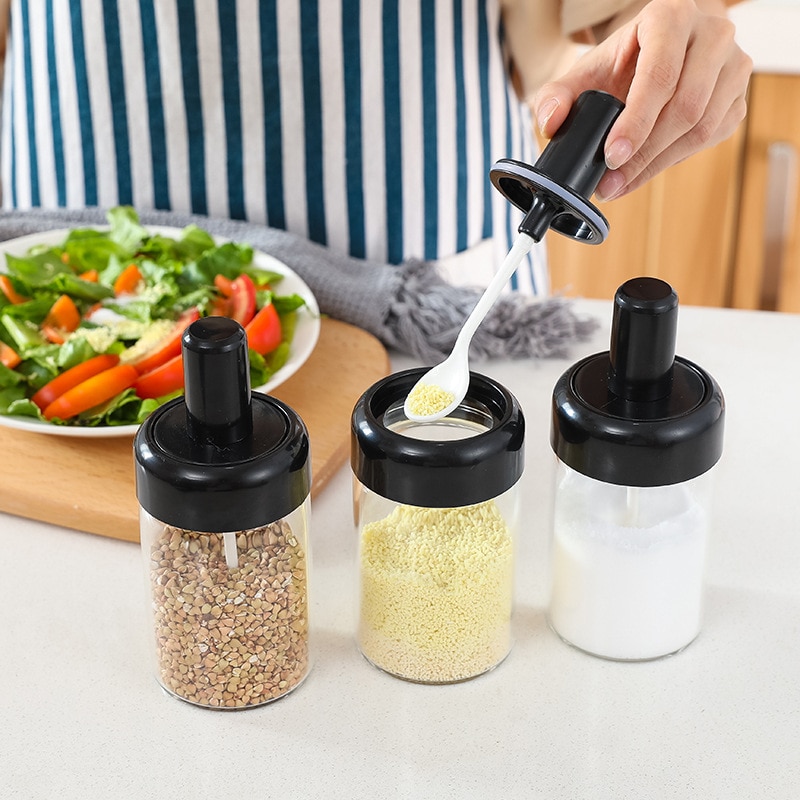 Spice Storage Container with Spoon