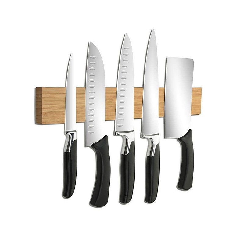 Wooden Magnetic Knife Holder Wall-Mount