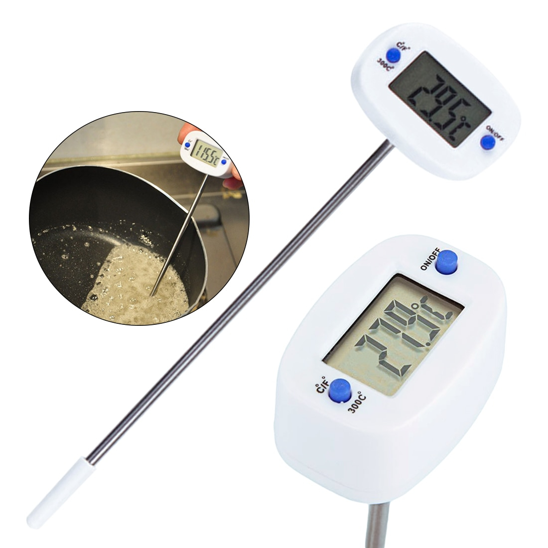 Digital Cooking Thermometer Steel Probe