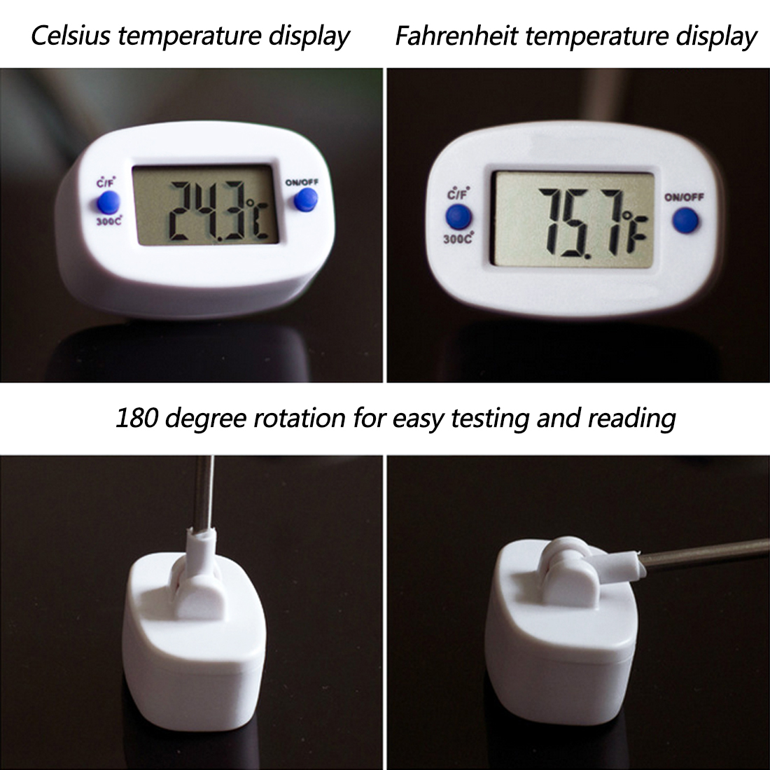 Digital Cooking Thermometer Steel Probe