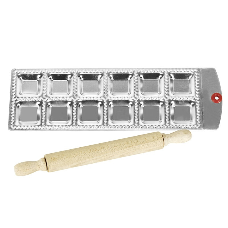 Ravioli Mold with Rolling Pin