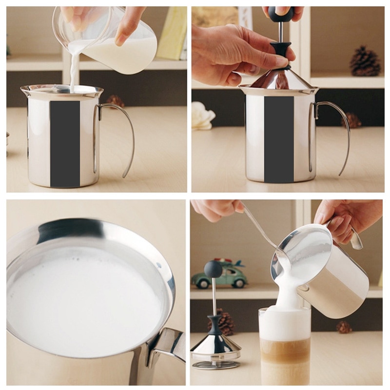 Manual Milk Frother Handheld Milk Foamer