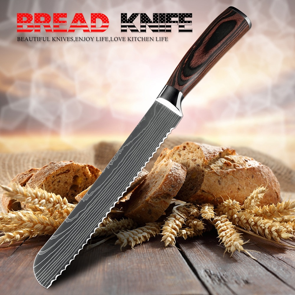 Bread Knife Stainless Serrated Blade