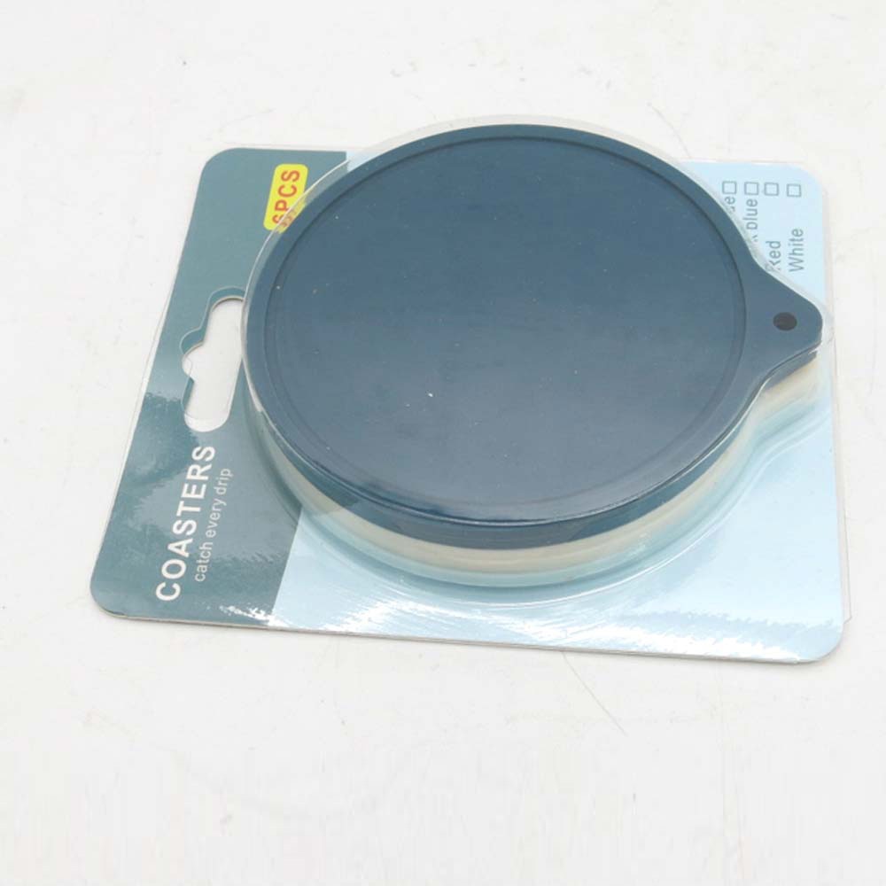 Tea Coasters Silicone Non-Slip Round Coasters (6 pcs)