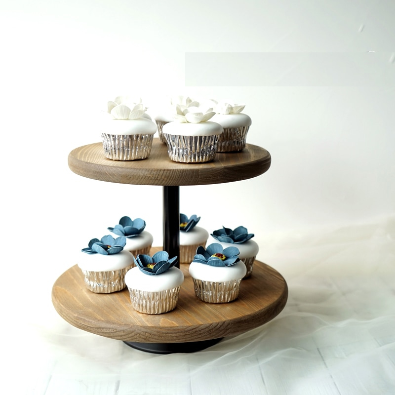 Wooden Cupcake Stand 2-Tier Stand