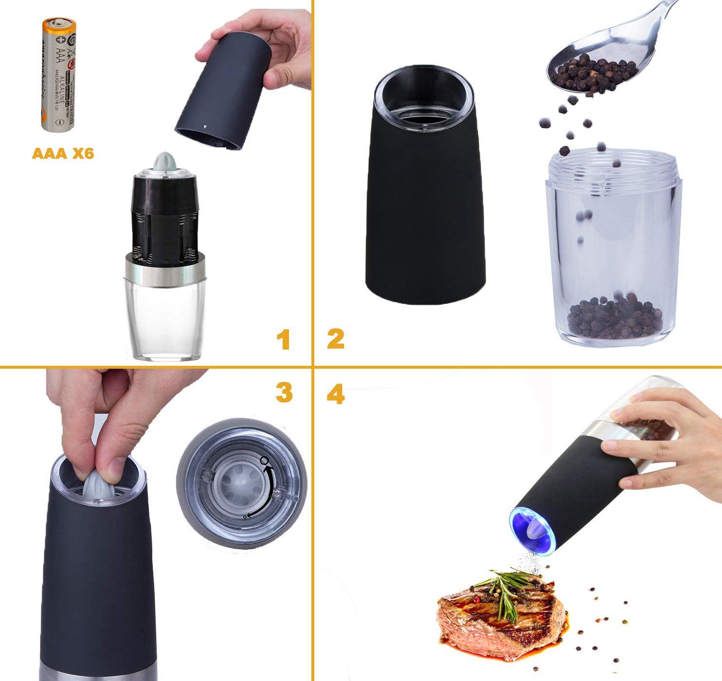 Electric Pepper Grinder Kitchen Tool