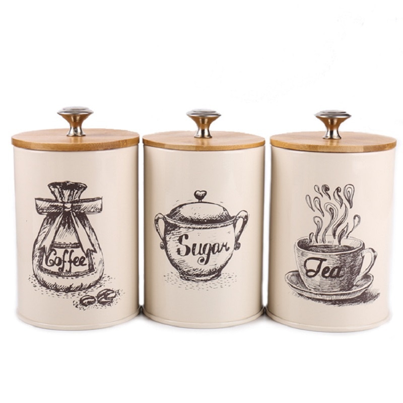 Tea Coffee Sugar Canisters Storage