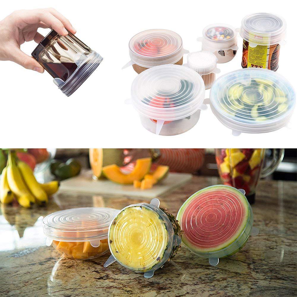 Silicone Stretch Lids Food Cover (6 Pcs)