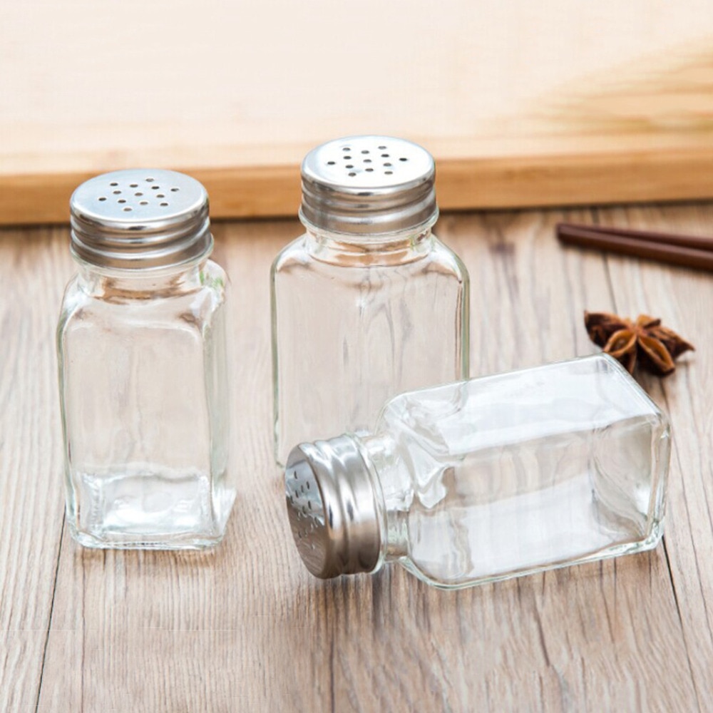 Glass Spice Jar Condiments Bottle