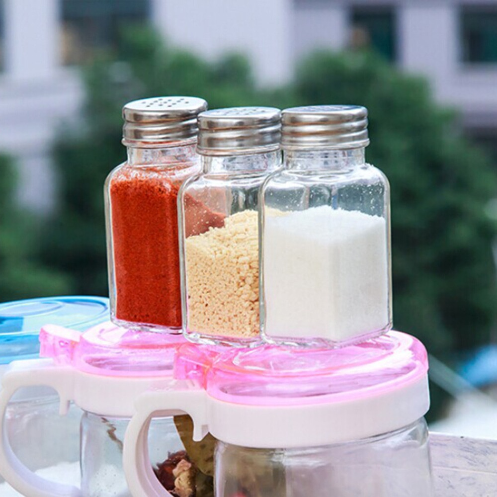 Glass Spice Jar Condiments Bottle