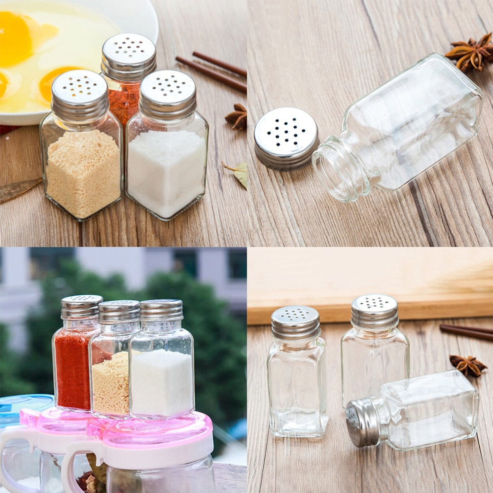 Glass Spice Jar Condiments Bottle