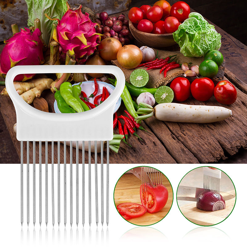 Stainless Steel Onion Dicer Grip Tool