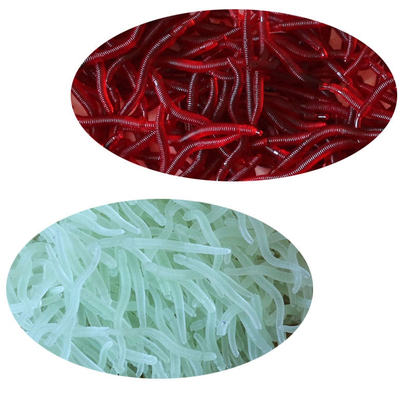 Silicone Fake Fishing Worms (50pcs)