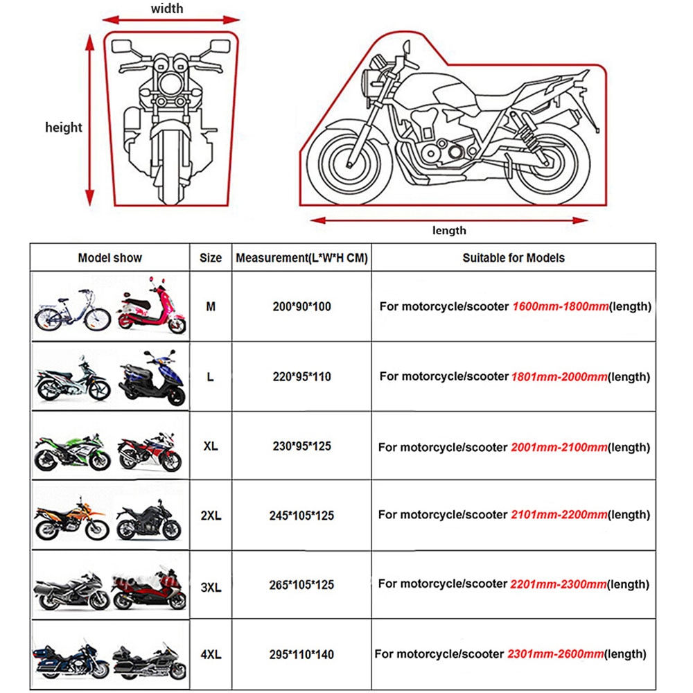 Motorcycle Cover Waterproof Case