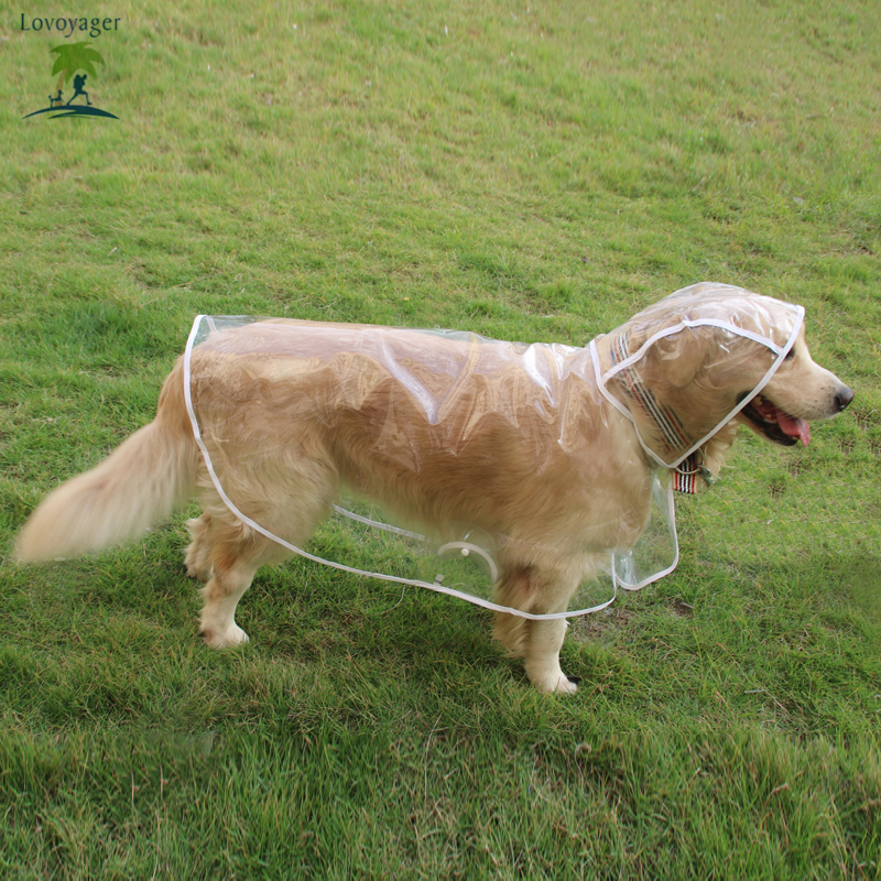 Transparent Waterproof Dog Rain Coat