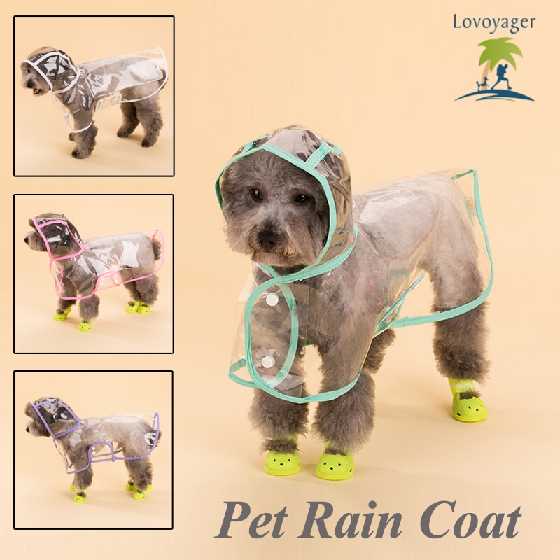 Transparent Waterproof Dog Rain Coat