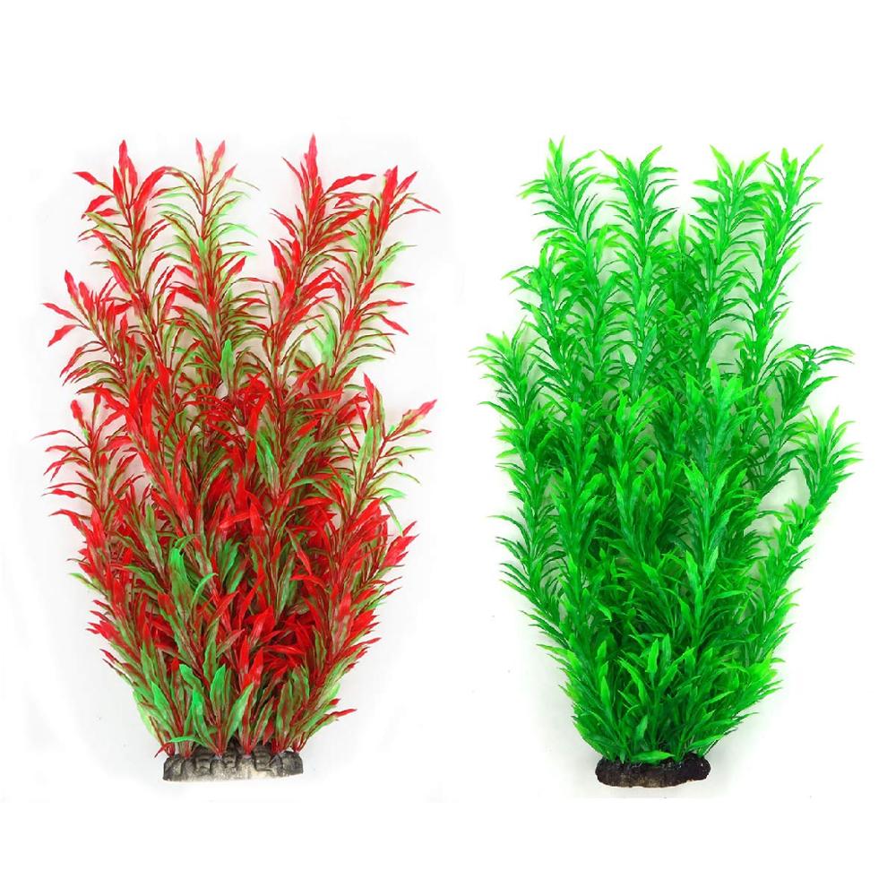 Plastic Fake Seaweeds with Bases (2 pcs)