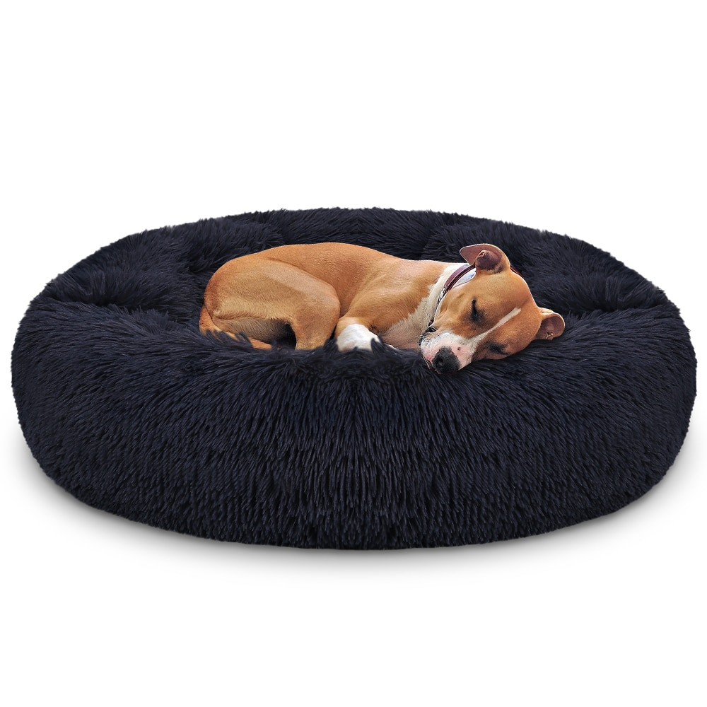 Round Fluffy Dog Bed With Cotton Filling