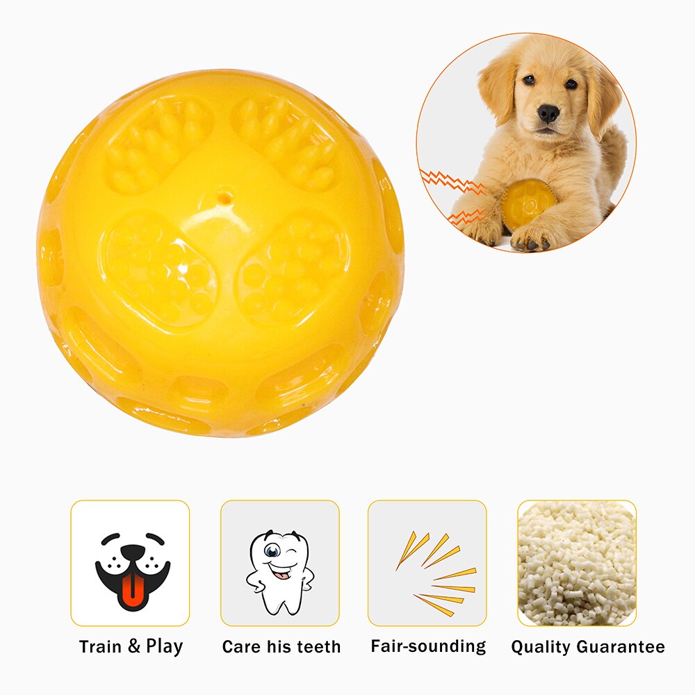 Dog Squeaky Ball Pet Tooth Cleaning Ball