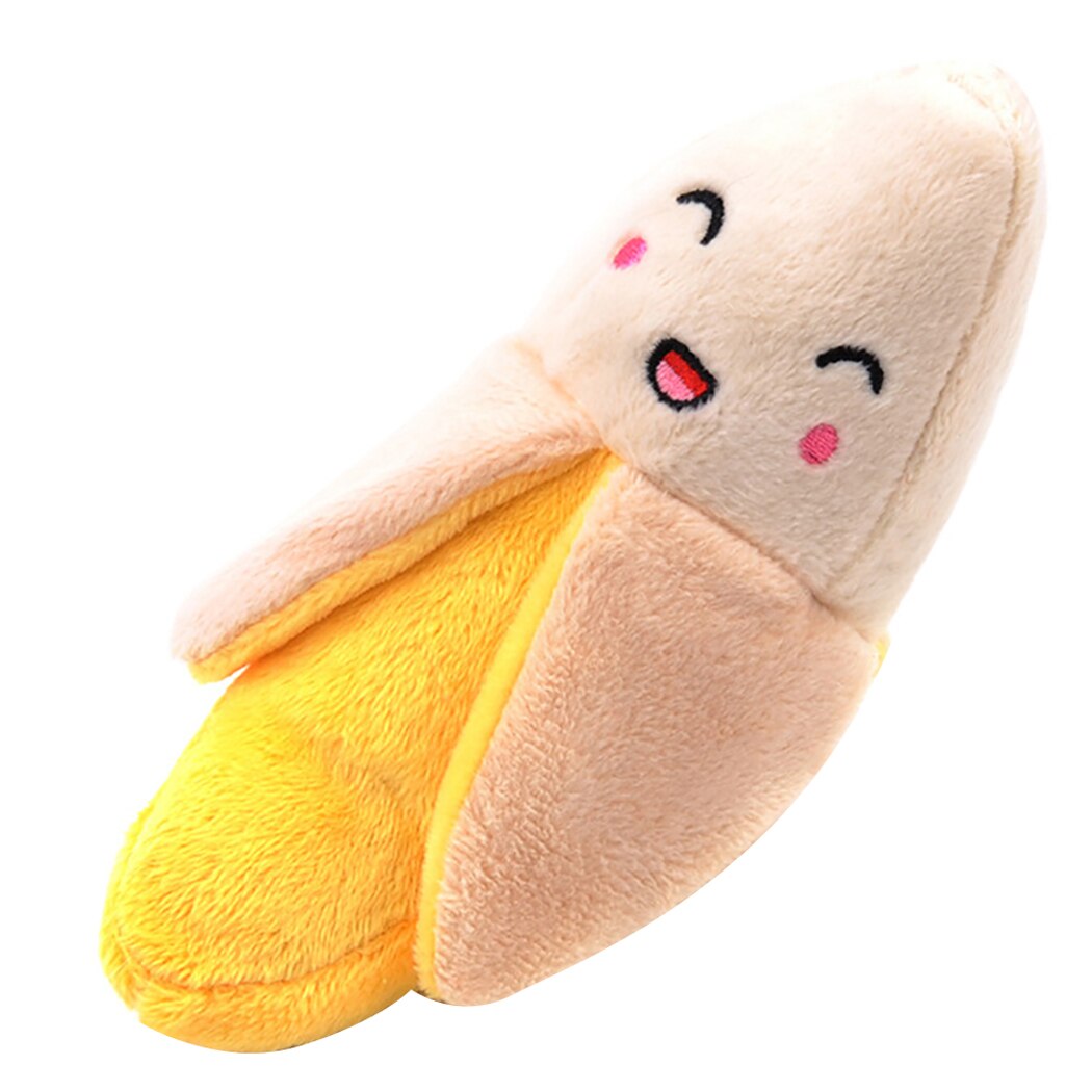 Banana Dog Toy Squeak Pet Plushy