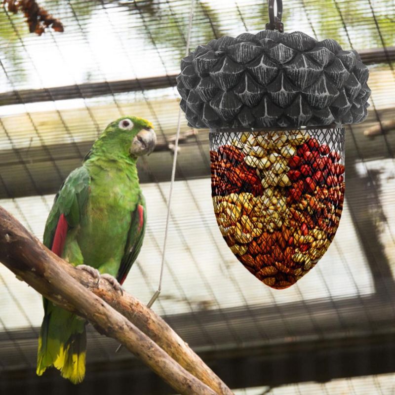 Mesh Bird Feeder Acorn-Shaped Dispenser