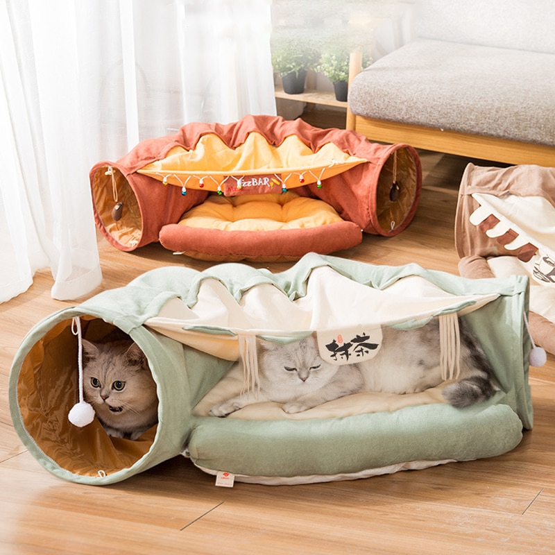 Cat Tunnel Bed Foldable Play Tunnel