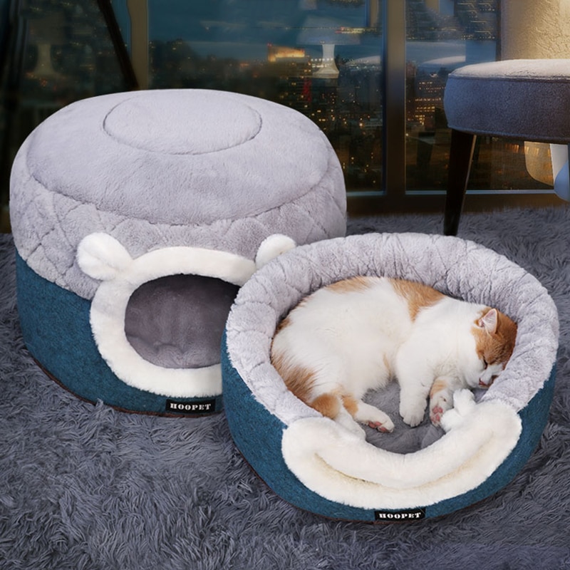 Cat Igloo Bed Pet Sleeping Kennel