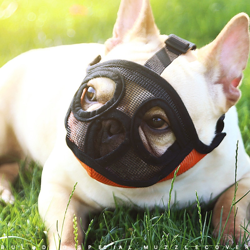 French Bulldog Muzzle Breathable Mouth Cover