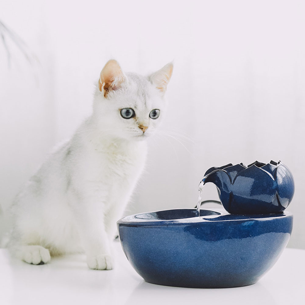 Ceramic Cat Fountain Pet Water Dispenser