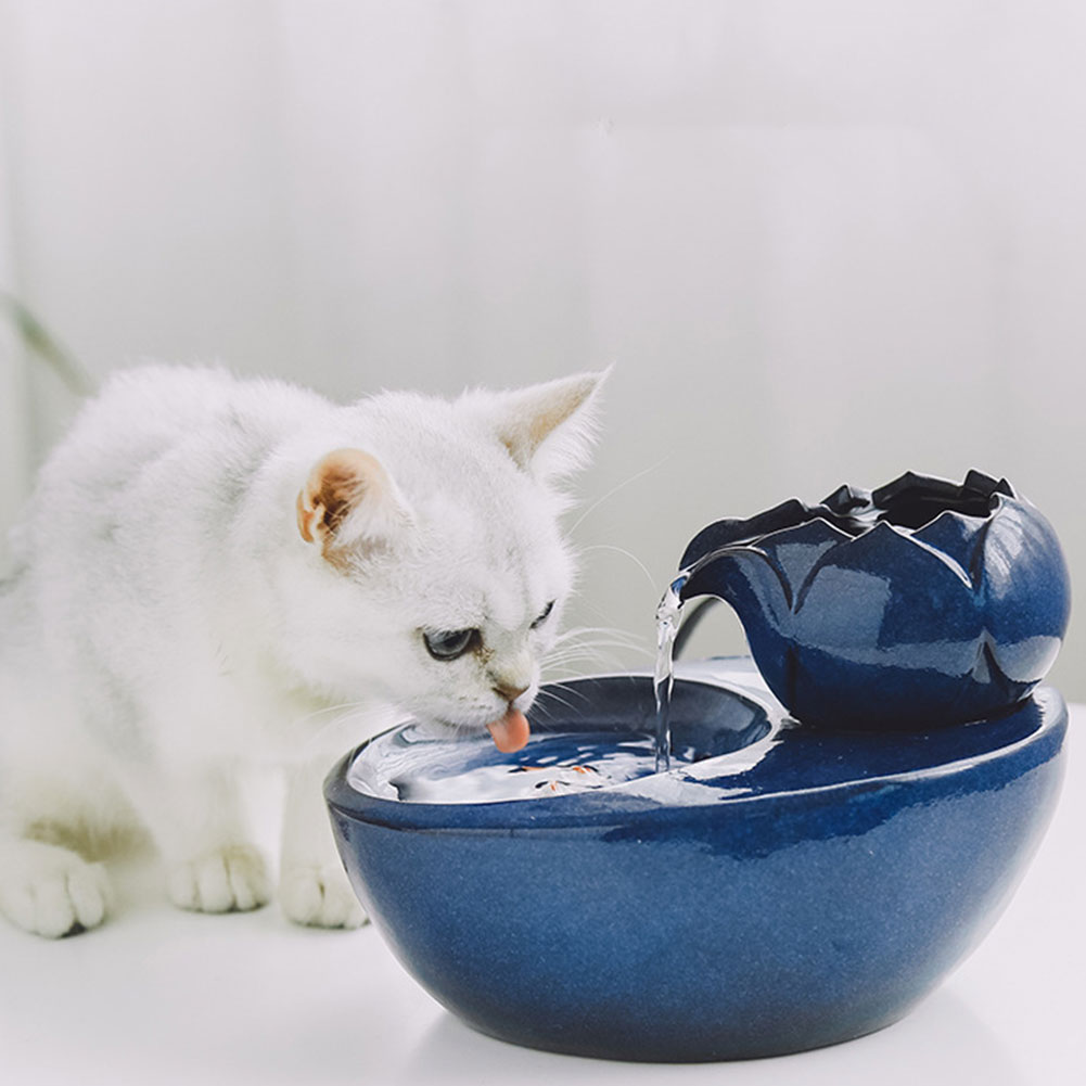 Ceramic Cat Fountain Pet Water Dispenser