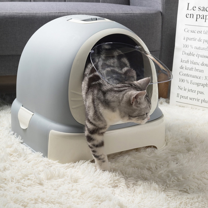 Hooded Litter Box Enclosed Cat Potty