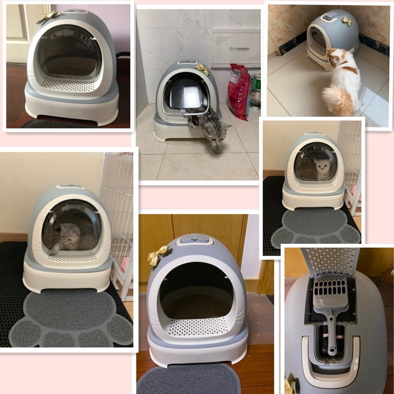 Hooded Litter Box Enclosed Cat Potty