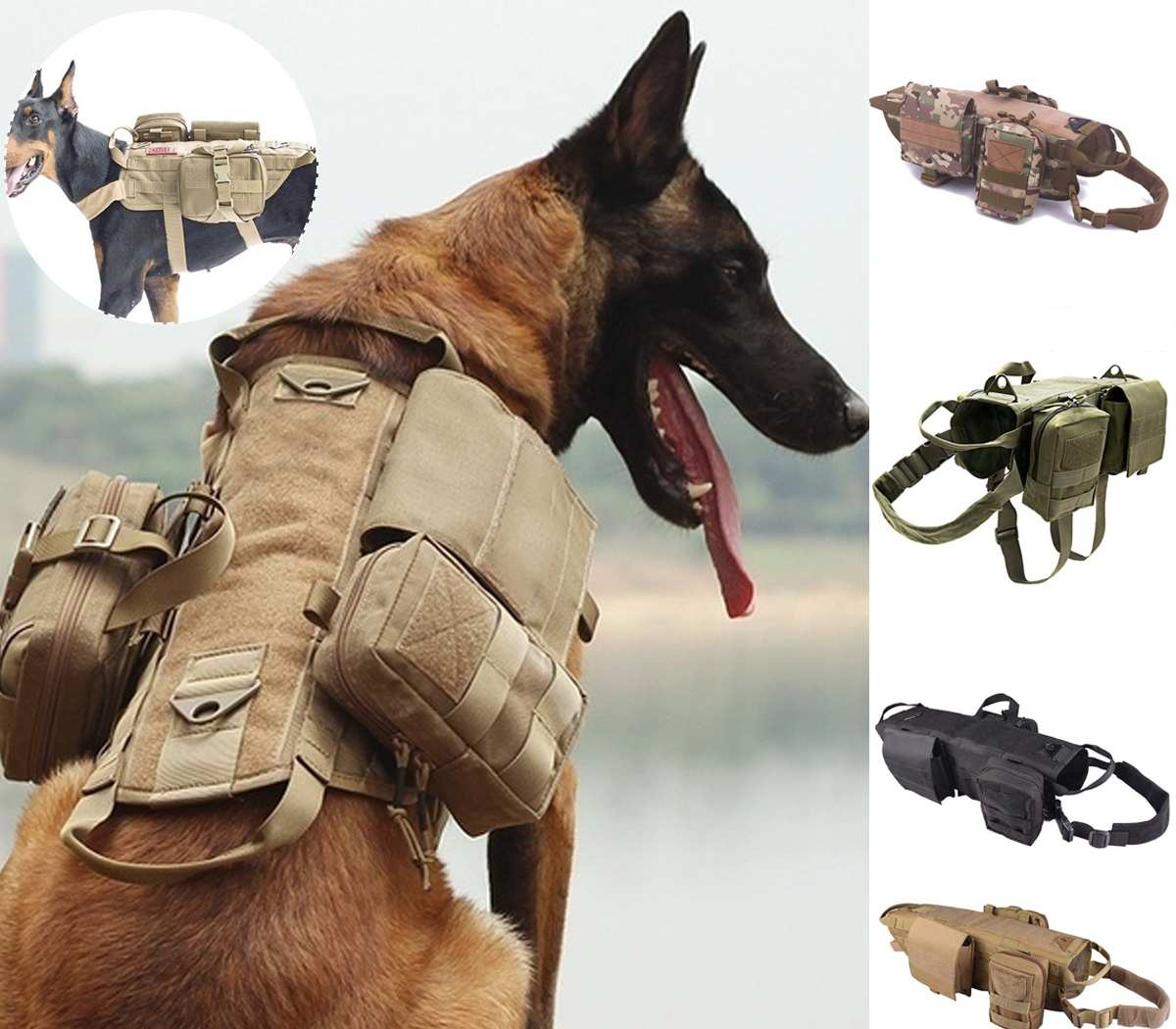 Military Dog Harness Army Vest