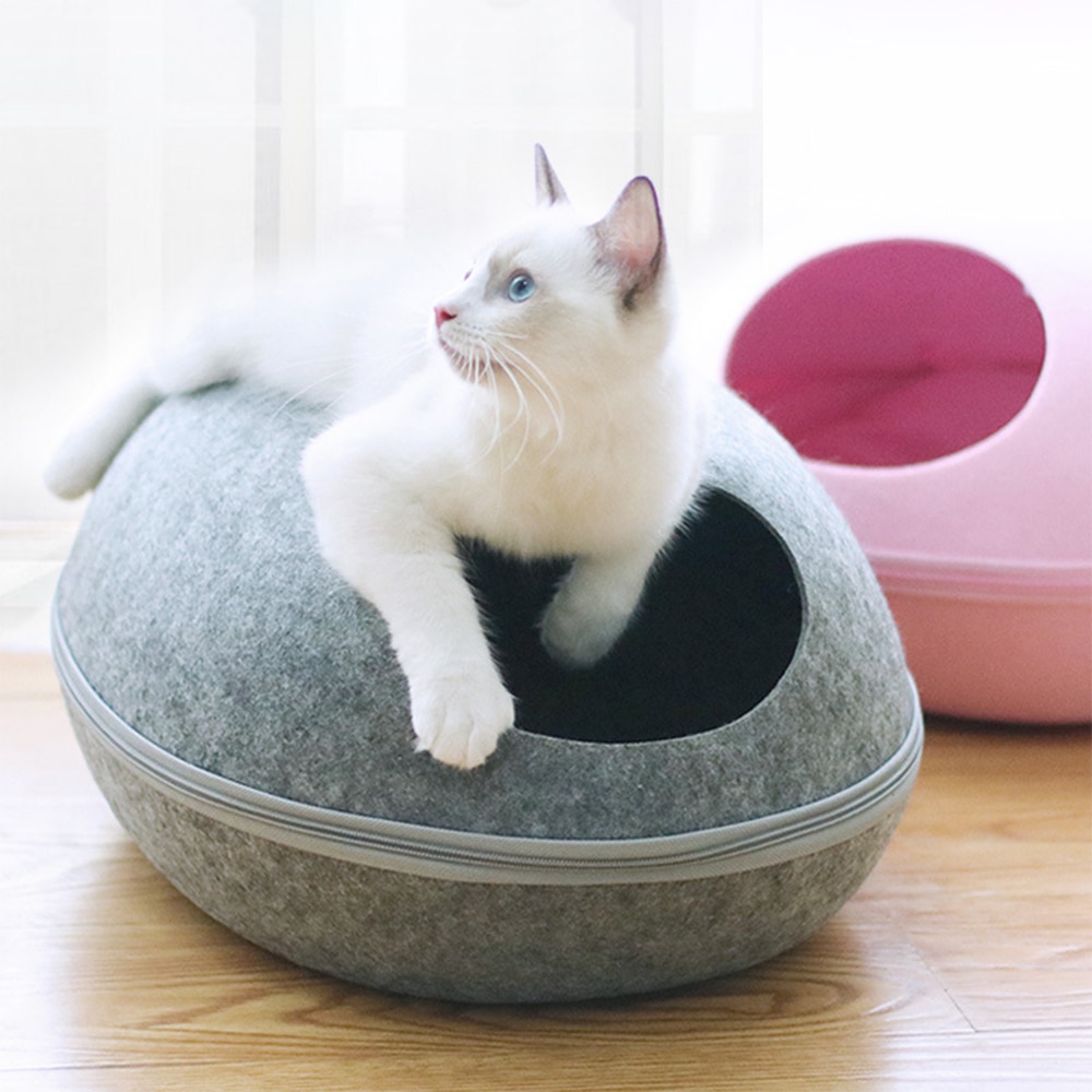 Cat Cave Egg Shape Design Pet Bed