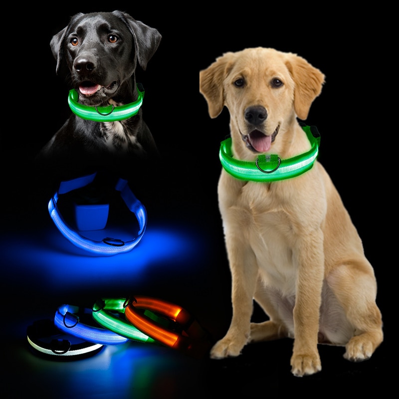 Glowing Dog Collar LED Safety Leash