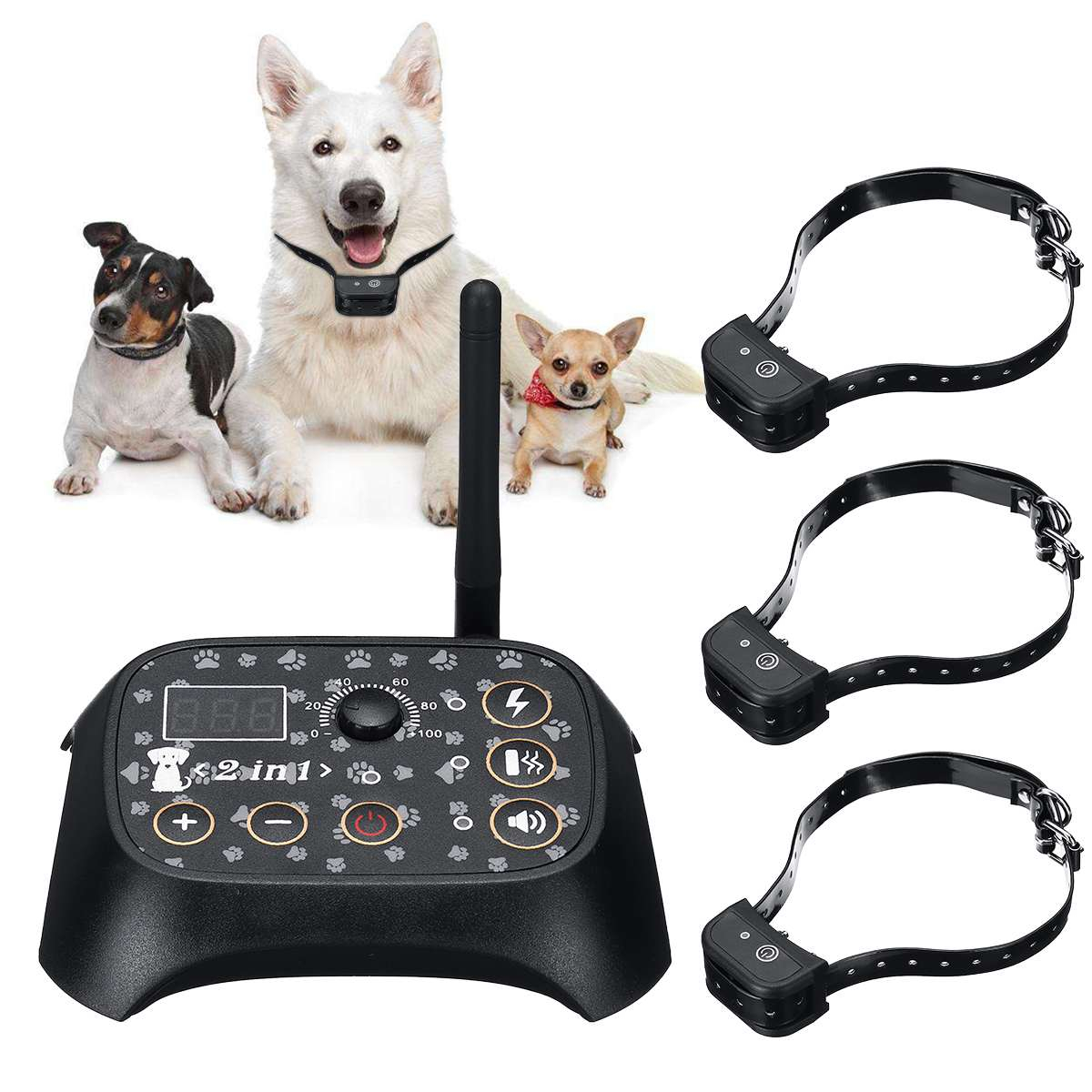 Wireless Dog Fence Collar and Controller